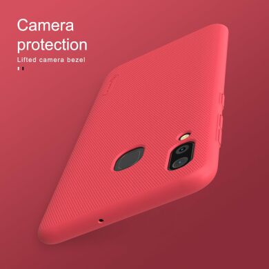 Пластиковый чехол NILLKIN Frosted Shield для Samsung Galaxy A30 (A305) - Red