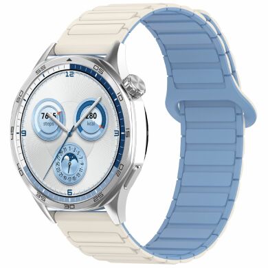 Ремешок Deexe Flexible Fit для часов с шириной крепления 20 мм - White / Blue