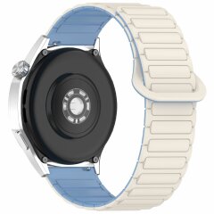 Ремешок Deexe Flexible Fit для часов с шириной крепления 20 мм - White / Blue
