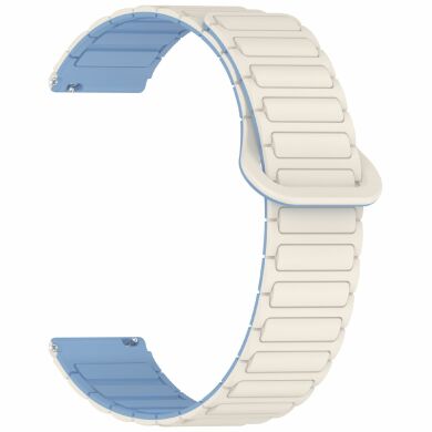 Ремешок Deexe Flexible Fit для часов с шириной крепления 20 мм - White / Blue