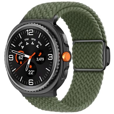 Ремешок Deexe Nylon Bracelet для Samsung Galaxy Watch 8 (40/44mm) / 8 Classic - Olive Green