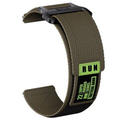 Ремінець Deexe Nylon Magic Tape для годинників з шириною кріплення 20мм - Army Green