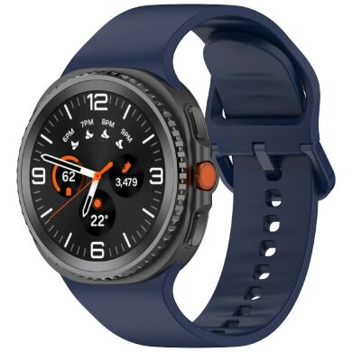 Ремешок Deexe Silicone Band для Samsung Galaxy Watch 8 (40/44mm) / 8 Classic - Midnight Blue