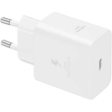 Сетевое зарядное устройство Samsung Compact Power Adapter 45W + кабель Type-C to Type-C (EP-T4511XWEGEU) - White
