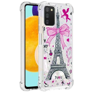 Силиконовая (TPU) накладка Deexe Fashion Glitter для Samsung Galaxy A03s (A037) - Tower