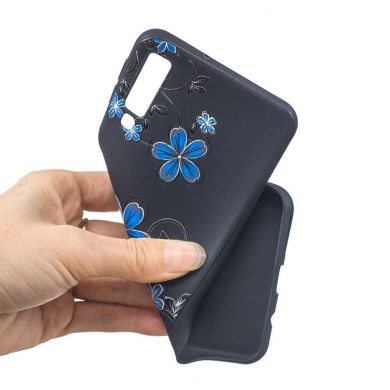 Силиконовый (TPU) чехол Deexe Life Style для Samsung Galaxy A7 2018 (A750) - Blue Flower