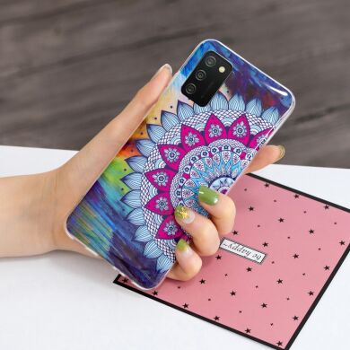 Силиконовый (TPU) чехол Deexe LumiCase для Samsung Galaxy A02s (A025) - Flower Pattern