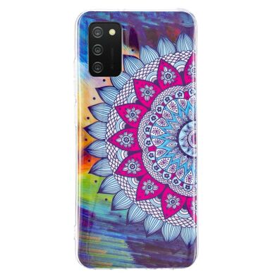 Силиконовый (TPU) чехол Deexe LumiCase для Samsung Galaxy A02s (A025) - Flower Pattern