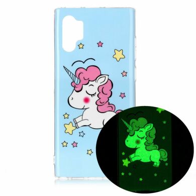 Силіконовий (TPU) чохол Deexe LumiCase для Samsung Galaxy Note 10+ (N975) - Unicorn