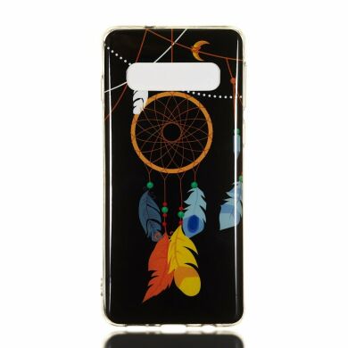 Силіконовий (TPU) чохол Deexe LumiCase для Samsung Galaxy S10 (G973) - Feather Dream Catcher