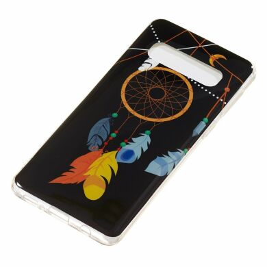 Силіконовий (TPU) чохол Deexe LumiCase для Samsung Galaxy S10 (G973) - Feather Dream Catcher