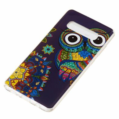 Силиконовый (TPU) чехол Deexe LumiCase для Samsung Galaxy S10 Plus (G975) - Owl