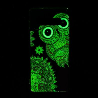 Силиконовый (TPU) чехол Deexe LumiCase для Samsung Galaxy S10 Plus (G975) - Owl
