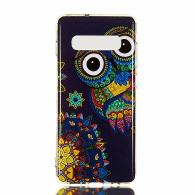 Силиконовый (TPU) чехол Deexe LumiCase для Samsung Galaxy S10 Plus (G975) - Owl