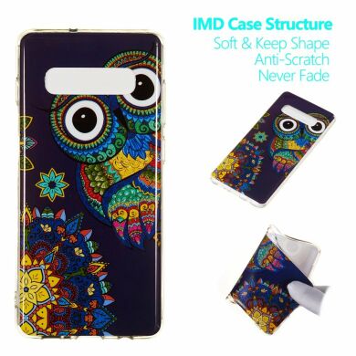 Силиконовый (TPU) чехол Deexe LumiCase для Samsung Galaxy S10 Plus (G975) - Owl