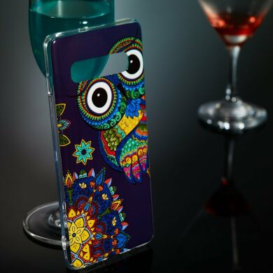 Силиконовый (TPU) чехол Deexe LumiCase для Samsung Galaxy S10 Plus (G975) - Owl