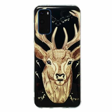 Силиконовый (TPU) чехол Deexe LumiCase для Samsung Galaxy S20 (G980) - Elk Pattern