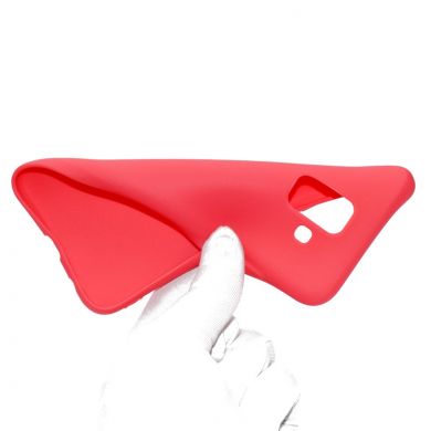 Силиконовый (TPU) чехол Deexe Matte Case для Samsung Galaxy A6 2018 (A600) - Red