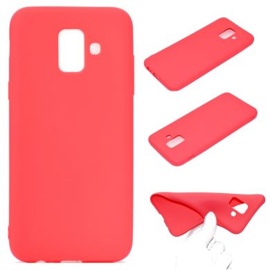Силиконовый (TPU) чехол Deexe Matte Case для Samsung Galaxy A6 2018 (A600) - Red