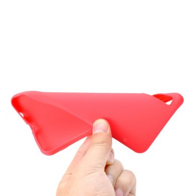 Силиконовый (TPU) чехол Deexe Matte Case для Samsung Galaxy A7 2018 (A750) - Red
