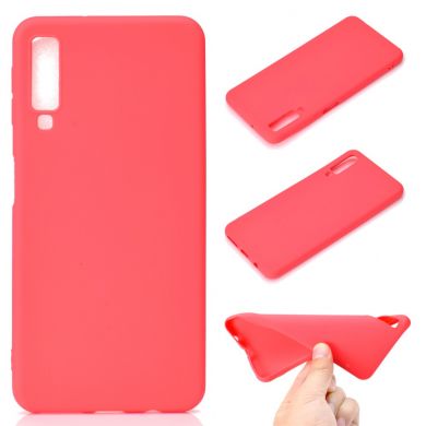 Силиконовый (TPU) чехол Deexe Matte Case для Samsung Galaxy A7 2018 (A750) - Red
