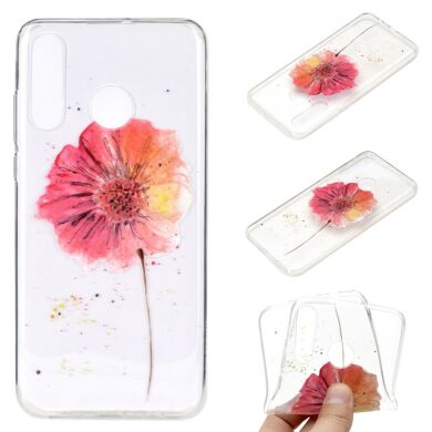 Силиконовый (TPU) чехол Deexe Pretty Glossy для Samsung Galaxy A20s (A207) - Flower
