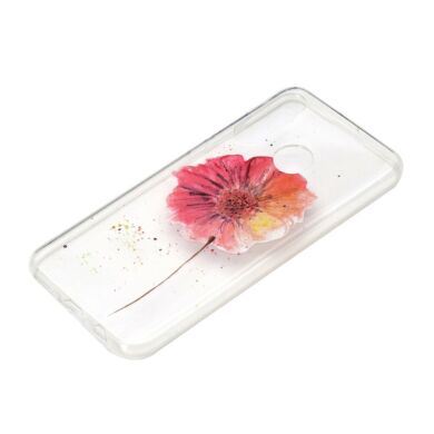 Силиконовый (TPU) чехол Deexe Pretty Glossy для Samsung Galaxy A20s (A207) - Flower