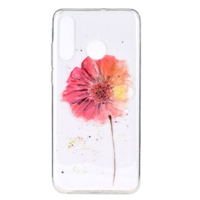 Силиконовый (TPU) чехол Deexe Pretty Glossy для Samsung Galaxy A20s (A207) - Flower