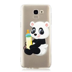 Силіконовий (TPU) чохол Deexe Pretty Glossy для Samsung Galaxy J6 2018 (J600), Panda Holding a Bottle