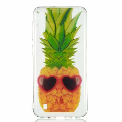 Силиконовый (TPU) чехол Deexe Pretty Glossy для Samsung Galaxy M10 (M105) - Pineapple