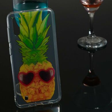 Силиконовый (TPU) чехол Deexe Pretty Glossy для Samsung Galaxy M10 (M105) - Pineapple