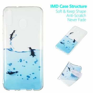 Силіконовий (TPU) чохол Deexe Pretty Glossy для Samsung Galaxy M20 (M205) - Penguin