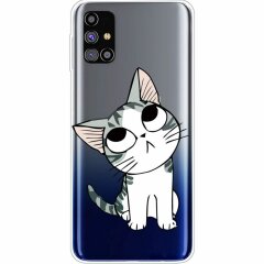 Силіконовий (TPU) чохол Deexe Pretty Glossy для Samsung Galaxy M31s (M317) - Cute Cat