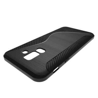 Силиконовый (TPU) чехол Deexe S Line для Samsung Galaxy A6+ 2018 (A605) - Black