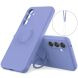 Силіконовий (TPU) чохол з кільцем Deexe Color Shell для Samsung Galaxy S26 FE - Purple