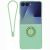 Силиконовый (TPU) чехол с кольцом Deexe Color Shell (FF) для Samsung Galaxy Flip 8 - Mint Green