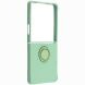 Силиконовый (TPU) чехол с кольцом Deexe Color Shell (FF) для Samsung Galaxy Flip 8 - Mint Green. Фото 2 из 5