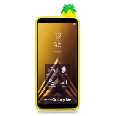 Силіконовий (TPU) чохол UniCase 3D Cartoon Pattern для Samsung Galaxy A6+ 2018 (A605), Pineapple Wearing Glasses