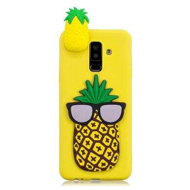Силіконовий (TPU) чохол UniCase 3D Cartoon Pattern для Samsung Galaxy A6+ 2018 (A605), Pineapple Wearing Glasses