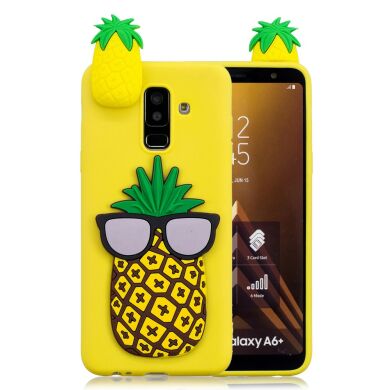 Силіконовий (TPU) чохол UniCase 3D Cartoon Pattern для Samsung Galaxy A6+ 2018 (A605), Pineapple Wearing Glasses