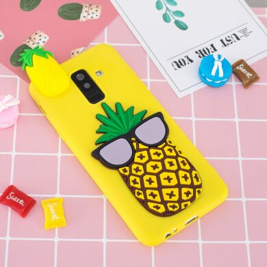 Силіконовий (TPU) чохол UniCase 3D Cartoon Pattern для Samsung Galaxy A6+ 2018 (A605), Pineapple Wearing Glasses