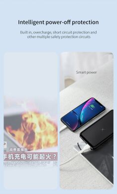 Внешний аккумулятор с беспроводной зарядкой BASEUS M36 Wireless Charger (10000mAh) - Black