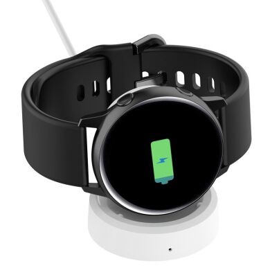 Зарядний пристрій Deexe Magnetic Charger Cradle для Samsung Galaxy Watch 3 / 4 / 4 Classic / 5 / 5 Pro / 6 / 6 Classic / Active / Active 2 - White