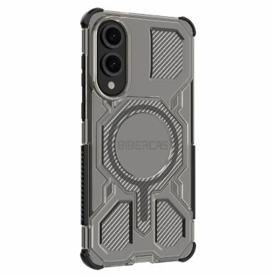 Защитный чехол Deexe Clear Bibercas для Samsung Galaxy S25 Edge (S937) - Black