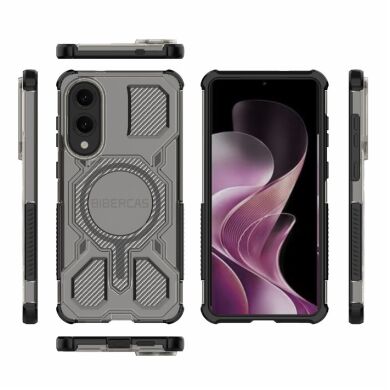 Защитный чехол Deexe Clear Bibercas для Samsung Galaxy S25 Edge (S937) - Black