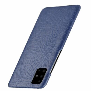 Захисний чохол Deexe Croco Style для Samsung Galaxy A71 (A715) - Dark Blue