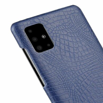 Захисний чохол Deexe Croco Style для Samsung Galaxy A71 (A715) - Dark Blue