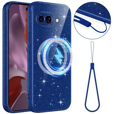 Защитный чехол Deexe Glitter Case with MagSafe для Samsung Galaxy S26 (S942) - Blue