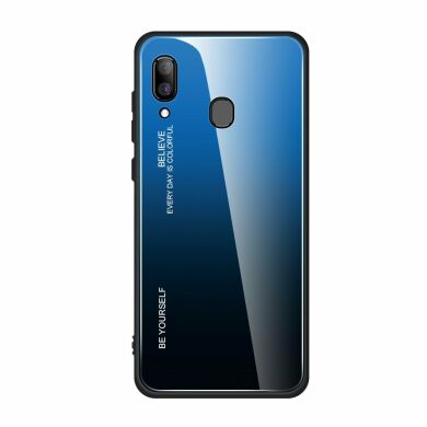 Захисний чохол Deexe Gradient Color для Samsung Galaxy A30 (A305) / A20 (A205) - Blue / Black