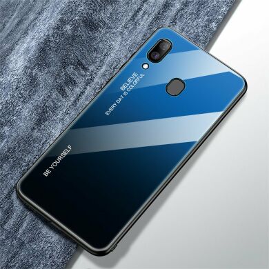 Защитный чехол Deexe Gradient Color для Samsung Galaxy A30 (A305) / A20 (A205) - Blue / Black
